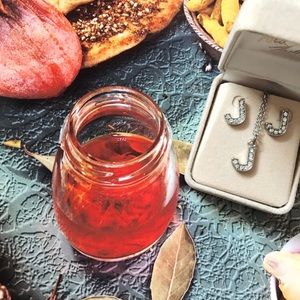 'J' Necklace and Earrings Set